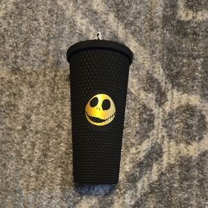 Black Tumbler with Yellow Smiling Face